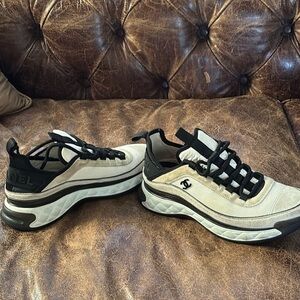 CHANEL Cream and Black Men’s Sneakers